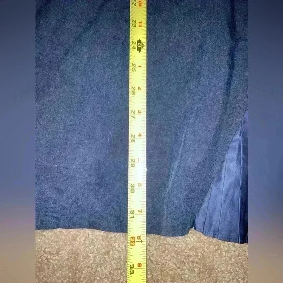 Tibi Linen Shift Navy Dress Size - Picture 10 of 13